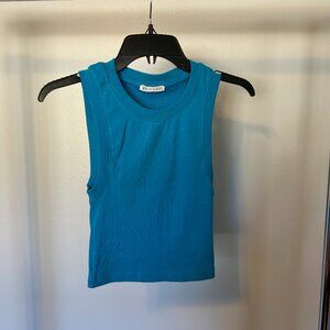 ZARA Blue Cropped Sleeveless Tank Top!